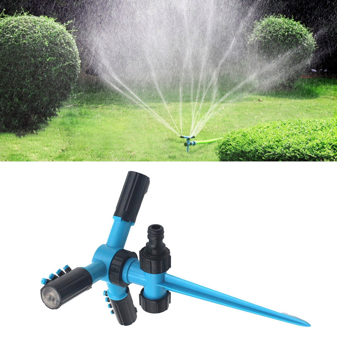 Automatic 360 Rotating Sprinklers Blue
