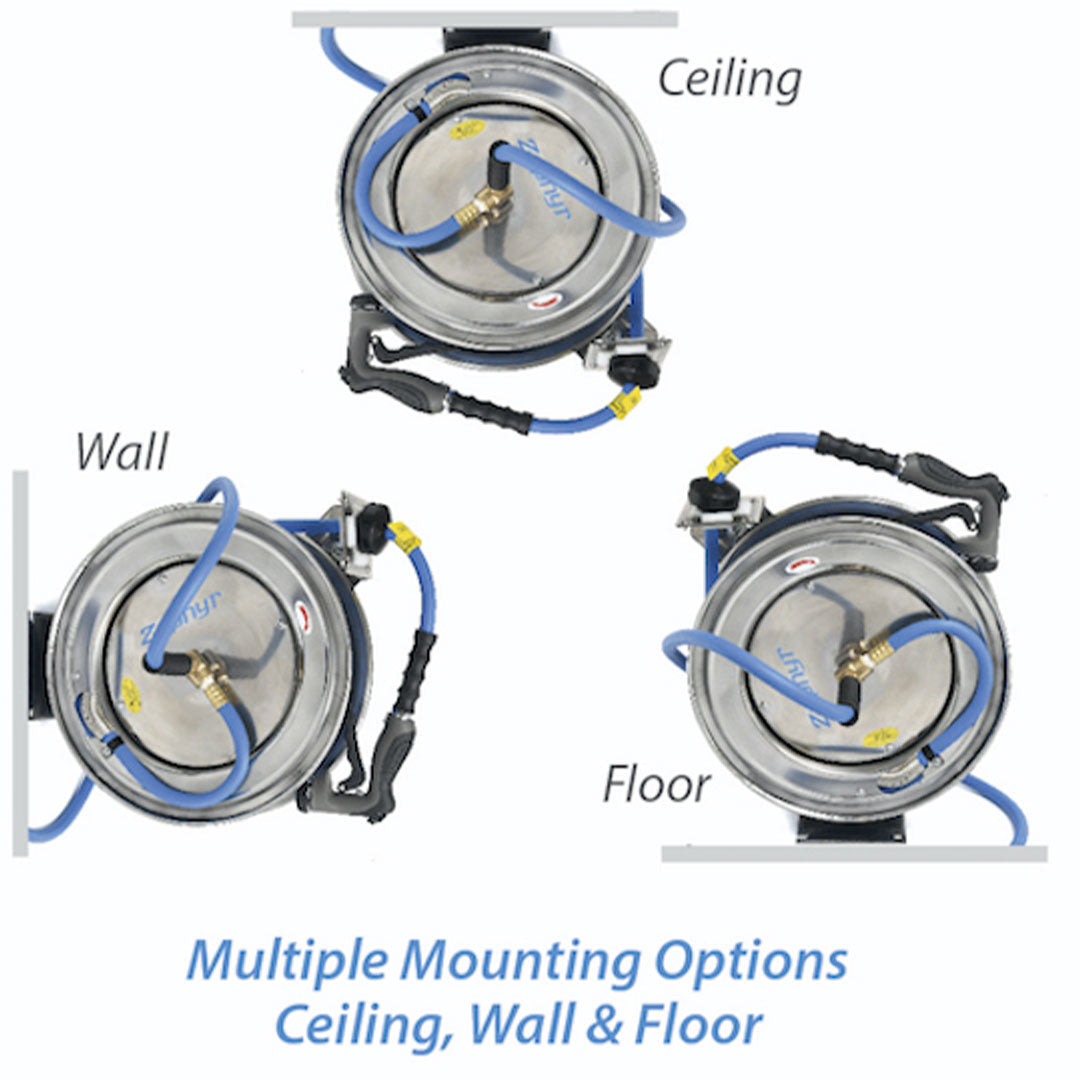 Stainless Steel, Auto-Retractable Water Hose